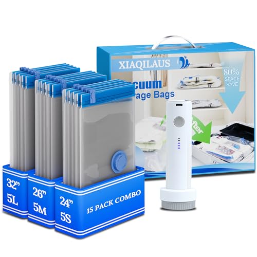 Vacuum Sealing Bags for Clothing Travel,Space Saver Vacuum Storage Bags