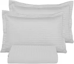 Cobre Leito Casal 3 peças FACE UNICA Liso com Porta Travesseiro 200 fios Colcha Casal (BRANCO, CASAL 3 PEÇAS)