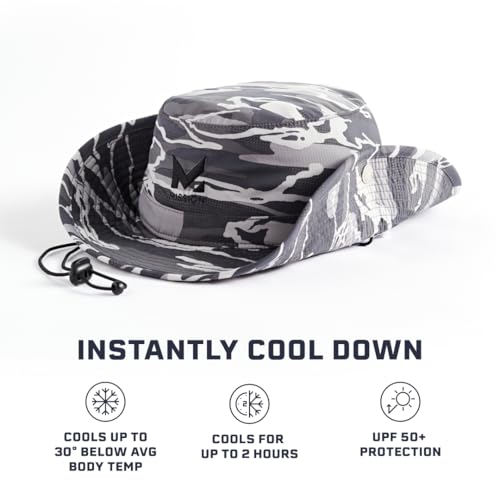 Image of MISSION Cooling Bucket Hat - Unisex Wide-Brim Hat for Men & Women - Lightweight, Foldable & Durable - Cools Up to 2 Hours