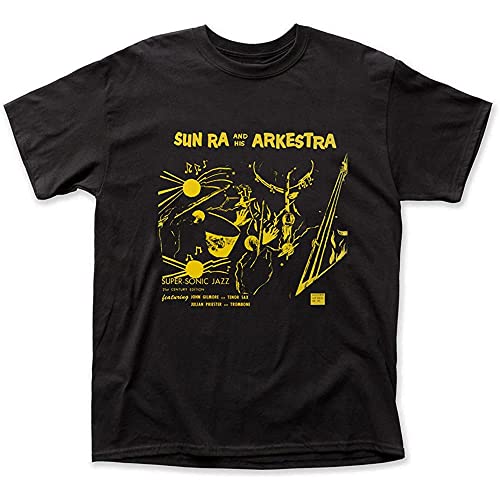 Photo de DABI Sun Ra and Arkestra T-T-Shirts à Manches Courtes Mens S-5XL Heavy Cotton Retro ALB Black(XX-Large)