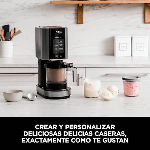 Miniatura 3 de Ninja Creami Heladera Eléctrica Multifunción - 7 Programas Para Helado, Gelato, Sorbete, Smoothie Bowls Y Batidos - 2 Tarrinas Con Capacidad Total De 1,4 L - Negro Y Plata, Nc302eu