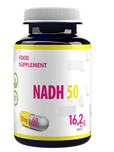 Hepatica NADH 50mg 60 gélules végétales, Testé par un Laboratoire tiers, sans gluten ni OGM Cover