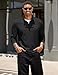 Imagen de COOFANDY Sudadera Hombre Manga Larga y Cremallera de un Cuarto Jersey Deportivo Casual Pullover con Cremallera Cuello Golf Sweatshirt Negro XXL