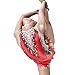 ZYDANC Breathable Rhythmic Gymnastics Leotards Gymnastics Performance Dress Girl Ice Skating Dress Handmade Uniforms,Red,11_13Years