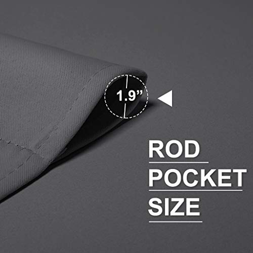 image for RYB HOME Short Curtains Half Window Curtains for Bedroom, Privacy Blac