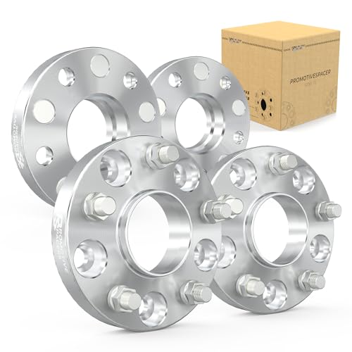 PROMOTIVE SPACERS 25mm Hubcentric Wheel Adapters 5x120 to 5x114.3 (5x4.5) 72.6mm to 60.1mm Hub Bore M12x1.5 Studs Compatible with BMW 5x120 Vehicles (4PCS)