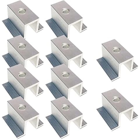 RANRAO 10pcs Abrazadera Solar para Altura del Marco 25-50MM Cover