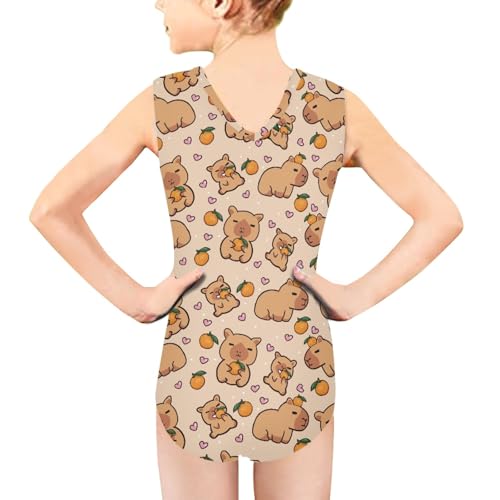 Image of INSTANTARTS Gymnastics Leotards Girl Dinosaur Dancewear Activewear Quick Dry