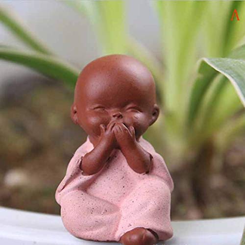 Statue de Bouddha bienveillante petit moine zen pour votre thé