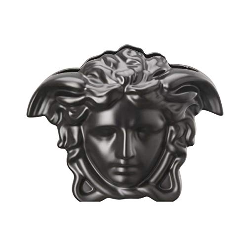 Versace by Rosenthal - vaas - Medusa Grande - zwart - hoogte: 21 cm - porselein - super stijlvol en luxueus