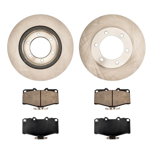 Image of KAX Front Brake Kit, OE Brake Rotors and Ceramic Brake Pads | Fits Toyota 4Runner 1997-2002, Toyota Tacoma 2004 3.4L, Toyota 4Runner 1996 3.4L, Toyota 4Runner 1996 2.7L