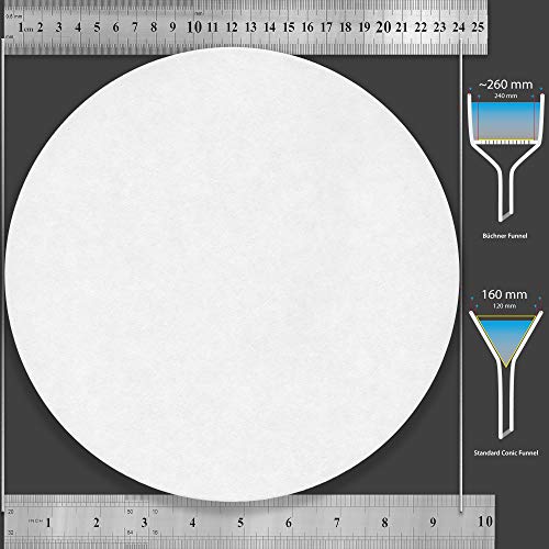 Image of Filter Paper 24cm Lab Qualitative Filter Paper for Chemistry, Standard Qualitative Grade 2-Slow Flow 240mm(100 Discs)