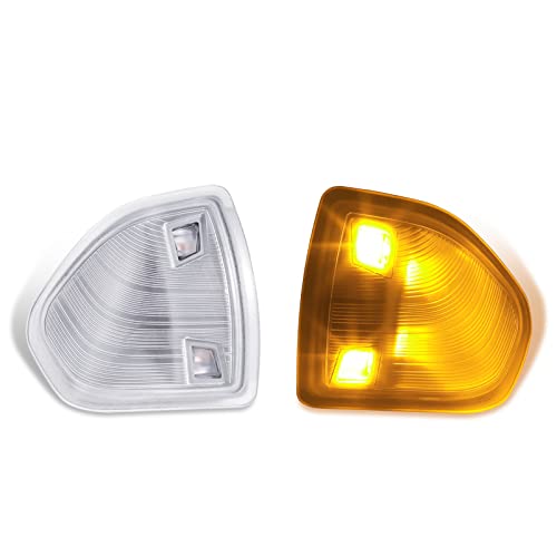 Haitzu LED Side Mirror Turn Signal Light Lamps Clear Cover Lens Compatible with The Following Models:Dodge Ram 1500 2500 3500 4500 5500 2010-2018 68302828AA 68302829AA
