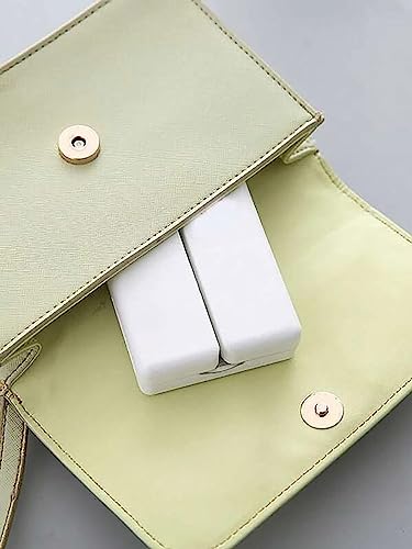 Image of House of Quirk Pill Organizer, 7 Compartments Portable Pill Case Travel Pill Organizer,Folding Design Pill Box for Purse Pocket to Hold Vitamins,Cod Liver Oil,Supplements and Medication (White)