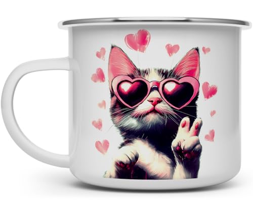 Taza Campamento Esmaltada Retro 16oz Multicolor miniatura 1