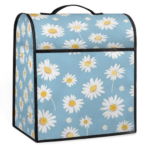 Coffee Maker Cover Cute Daisy Flower Kitchen Appliance Covers Small Appliance Covers Blender Cover Juicer Cover Dust Covers for Kitchen Appliances with Top Handle and Pockets,Washable,B479