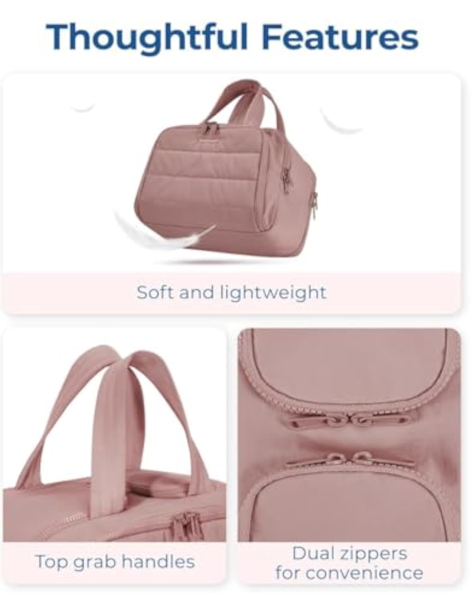 4-In-1 Travel Toiletry Bag, Multi-Compartment Organizer
