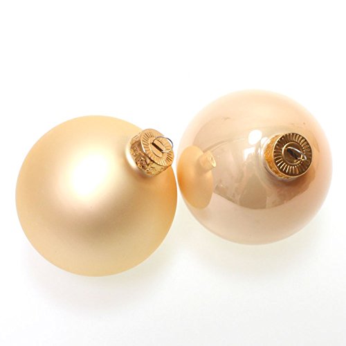 Boules de noël en verre blanc opal de 10 cm pour sapin traditionnel - 4
