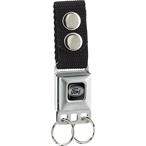 Buckle-Down Keychain-Ford Emblem-Black