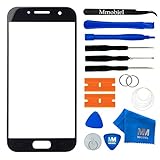 MMOBIEL Frontglas Display Kompatibel mit Samsung Galaxy A3-4.7 inch 2017 - Front Glass Ersatz Touchscreen Reparaturset - Inkl. Werkzeug - Schwarz