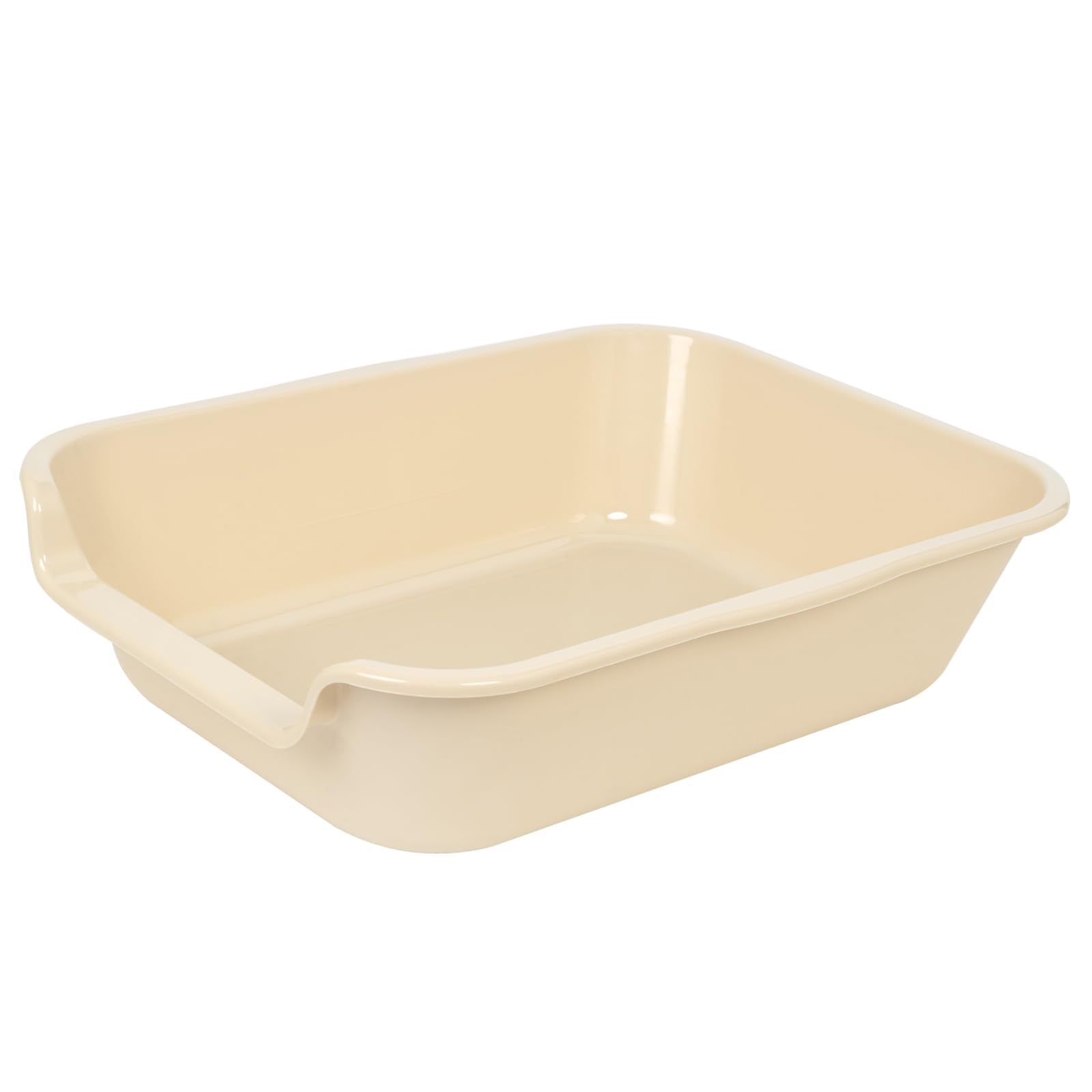 Ying Tutu 1 Pack of Extra Large Cat Litter Box (ABS Material), Low Entry Senior Litter Pen for Geriatric Kitty Big Cats, Jumbo Pet Safe Litter Boxes Tray for Pets Potty (Beach Sand, 20" L x 15.5" W) โ image 1