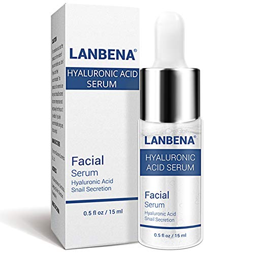 Hyaluronic Acid Serum, LANBENA Moisturizing Serum Intense Hydration + Moisture for Dry Skin and Smooth Fine Lines Hyaluronic Serum for Face - 0.5 Fl.oz / 15 mlâ€¦
