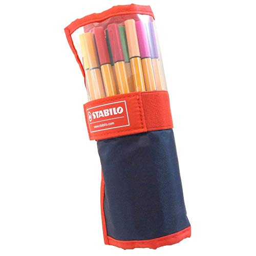 Caneta Ponta Fina – STABILO point 88 – Estojo nylon com 25 unidades – Em 25 cores