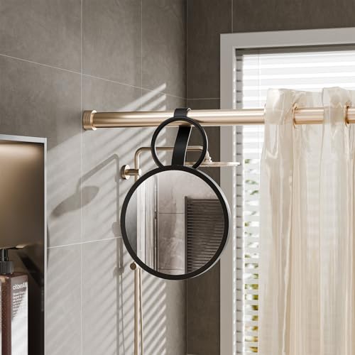TAILI Miroir de Douche Anti-buée pour Rasage, Miroir Mural Amovible Anti-buée pour Voyage et Camping, Accessoires de Douche, Salle de Bain, Incassable - pour Hommes et Femmes (Noir)