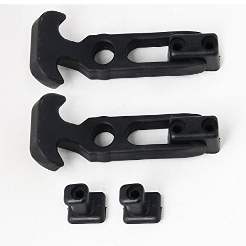 Coologin Rubber Flexible T-Handle Hasp Draw Latch For Tool Box, Cooler, Golf Cart Or Engineering Machine Hood (Black) #TOP1
