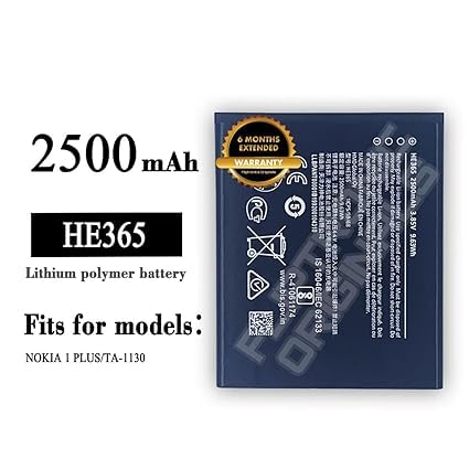 Image of HE365 Battery for Nokia 1 Plus Battrey with 6 Month Warranty**** (X1717)