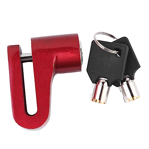 GALPADA 1 Pezzo Blocco Del Freno a Disco Motociclo Blocchi Motociclistici Blocco Serratura Di Sicurezza Per Blocco Freno a Disco Per Chiave Lega Di Alluminio Rosso