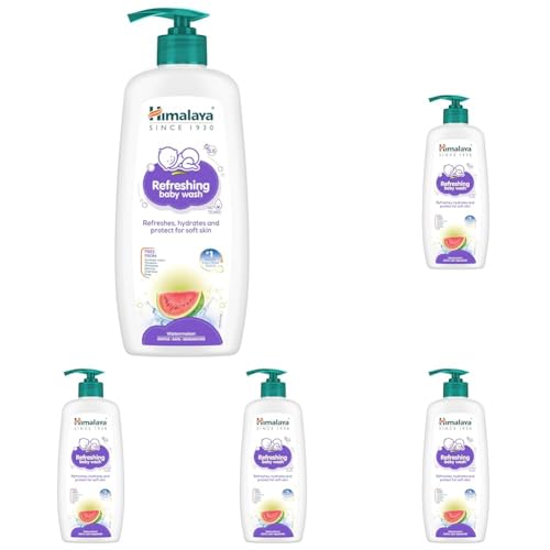 Image of Himalaya Refreshing Baby Wash 400ml | No tears formula |with Watermelon, Neem & Lemon| Keeps baby's skin cool & fresh (Pack of 5)
