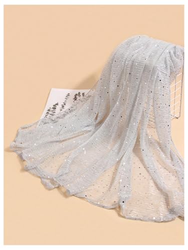 Image of Floerns Women's Sequin Bandana Square Scarf Silk Scarves Mesh Shawl and Wrap for Evening Dresses