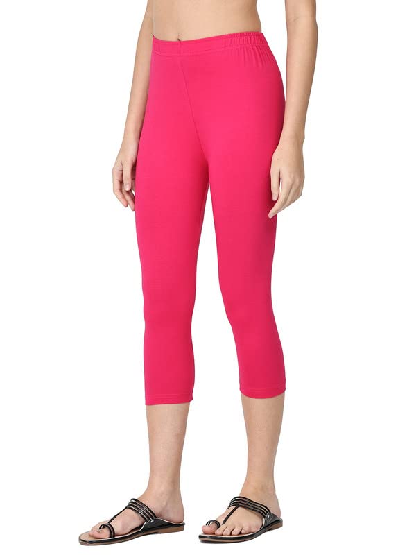 Image of Robinbosky Premium Stretchable Cotton Capri Legging for Women | Suitable for Formal wear & Casual wear | High-End Elastic Makes. The Leggings Squat Proof and Durable for Travel, Yoga, & Workout.