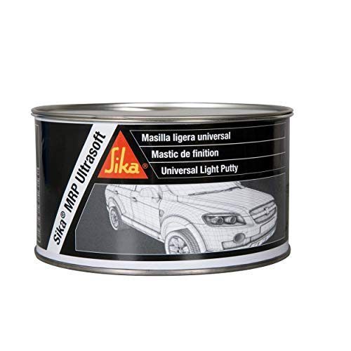 Sika MRP Ultrasoft, Mastic de finition réparation carrosserie, 1,28kg, Jaune clair