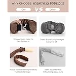 Velvet Overnight Curls Heatless Hair Curler No Heat Satin Heatless Curling Rods Foam Sponge Hair Rollers for Short Long Hair to Sleep in Care Styling Tools - Brown - Image 5