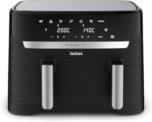 Tefal EY901810 Dual Easy Fry – Air Fryer med Dubbel Kapacitet 5,2L