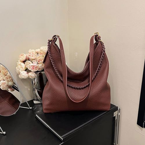 Sac à main à la mode grand format en cuir PU souple et chic