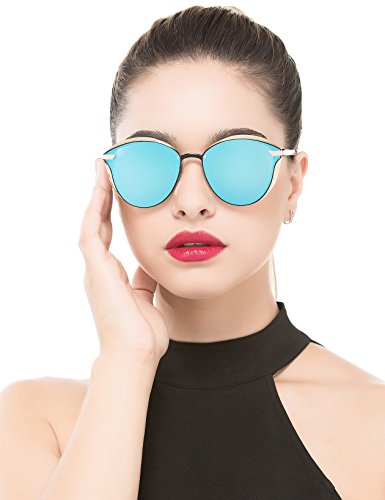 BAVIRON Cat Eye Sunglasses for Women Polarized 100% UV Protection Mirrored Glasses