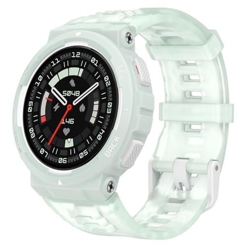 Image of Amazfit Active Edge 46mm Smart Watch, Built in GPS, Ultra-Long 16-Day Battery Life, 10 ATM Water Resistance, for iOS and Android, Accurate Readings, Train Smarter with Zepp Coach (Mint Green)