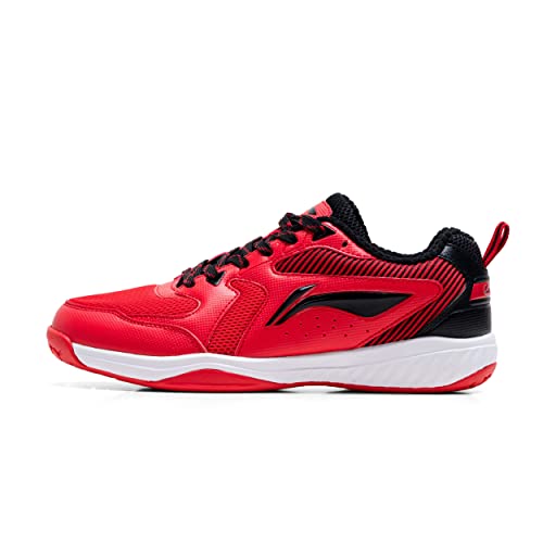 Li-Ning Ultra IV Non-Marking Cushion Badminton Shoe (Red, Black, 5 UK, Unisex)