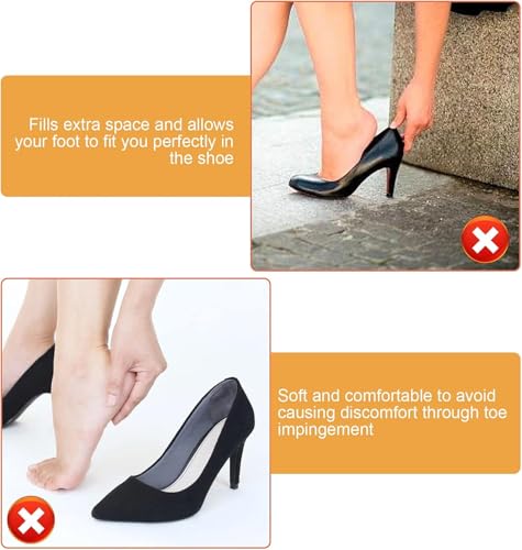 2 pares de rellenos ajustables de espuma para zapatos miniatura 3