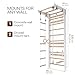 WEDANTA Wooden Swedish Ladder Wall Set – Kids Stall Bars for Exercise – Kids Swedish Gymnastic Wall Gym – Wood Stall Bar Gymnastics Playground – Best Gym for All Family - Kinder-2