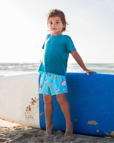 Image of SURF CUZ Surfcuz Little Boys Swim Trunks UPF 50+ Toddler Beach Shorts Swimsuit Kids Quick Dry Swimwear
