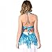 Baisdan Sequin Tops, Sparkly Top for Women, Genie & Belly Dance Top with Bedazzled Bra Design, Rio Costumes for Women, Light Blue