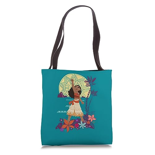 Sac cabas turquoise Vaiana motif Coeur de Te Fiti grand format Disney