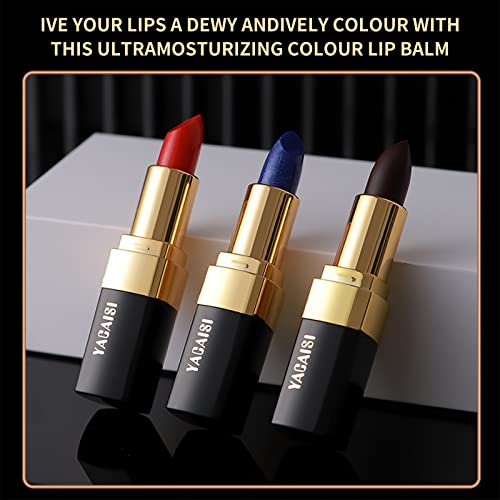 Lip Balm Lipstick, Yacaisi Lip Stain Long Lasting Waterproof, Long Lasting Nutritious Lip Balm Lips Moisturizer Lipstick For Women (Black Rose) #TOP5