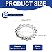 PATIKIL M10 External Tooth Lock Washers, 100Pcs 304 Stainless Steel Serrated Locking Washers Assortment Kit for Mechanical Equipment Retaining Clips Fasteners, Silver