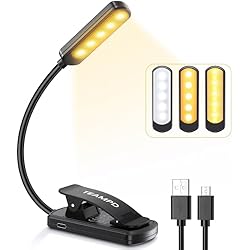 Lamparas Velador Baratas Luz de Lectura, TEAMPD 10 LEDs 3 Colores y Atenuación Continua Lampara de Lectura USB Recargable, 360° Flexible con Clip Luz Lectura para Lectores Noche, E-Reader, Tablet, Estudio, Cama, Libro, Viaje