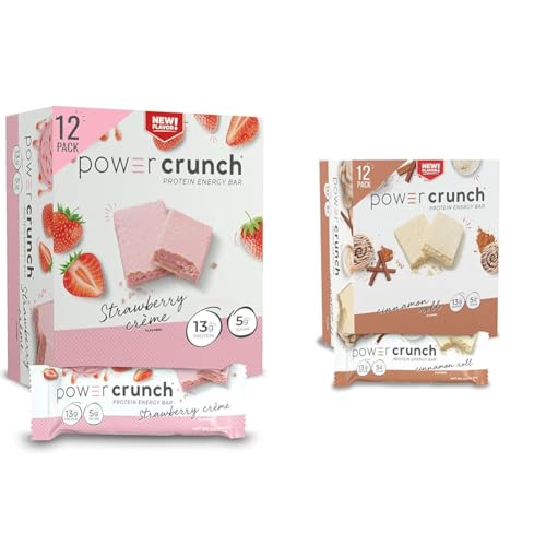 Power Crunch Barras Proteicas Sabor Fresa y Canela